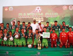 Kodim Sragen Meriahkan HUT TNI dengan Sepak Bola U13 Dandim Cup