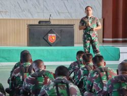 Dandim 1508/Tobelo Beri Sosialisasi Kepada Prajurit Tugas Perbantuan TNI Dalam Pengamanan Pemilu 2024