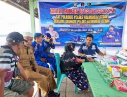 Peringati HUT ke 73, Polairud Polres Halut Gelar Pelayanan Kesehatan Gratis Bagi Masyarakat Pesisir