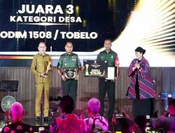 Kodim 1508/Tobelo Raih Juara 3 Penghargaan Kasad Lomba Kampung Pancasila Kategori Desa