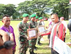 Babinsa Kodim 1508/Tobelo, Terima Penghargaan di HUT Kabupaten Halmahera Utara Ke-21